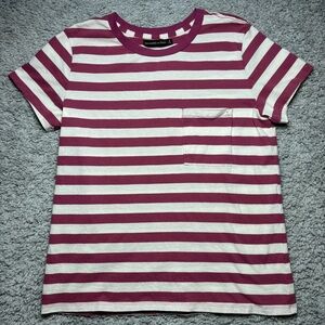 Abercrombie and Fitch Shirt Womens Small Vintage Y2K Single Stitch Stripe Chest